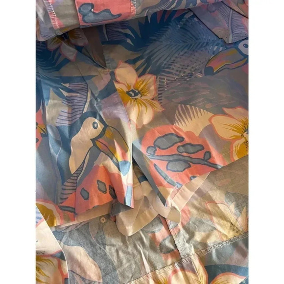 Vintage David Smith blue liberty floral button down skort size 20 - Picture 5 of 10